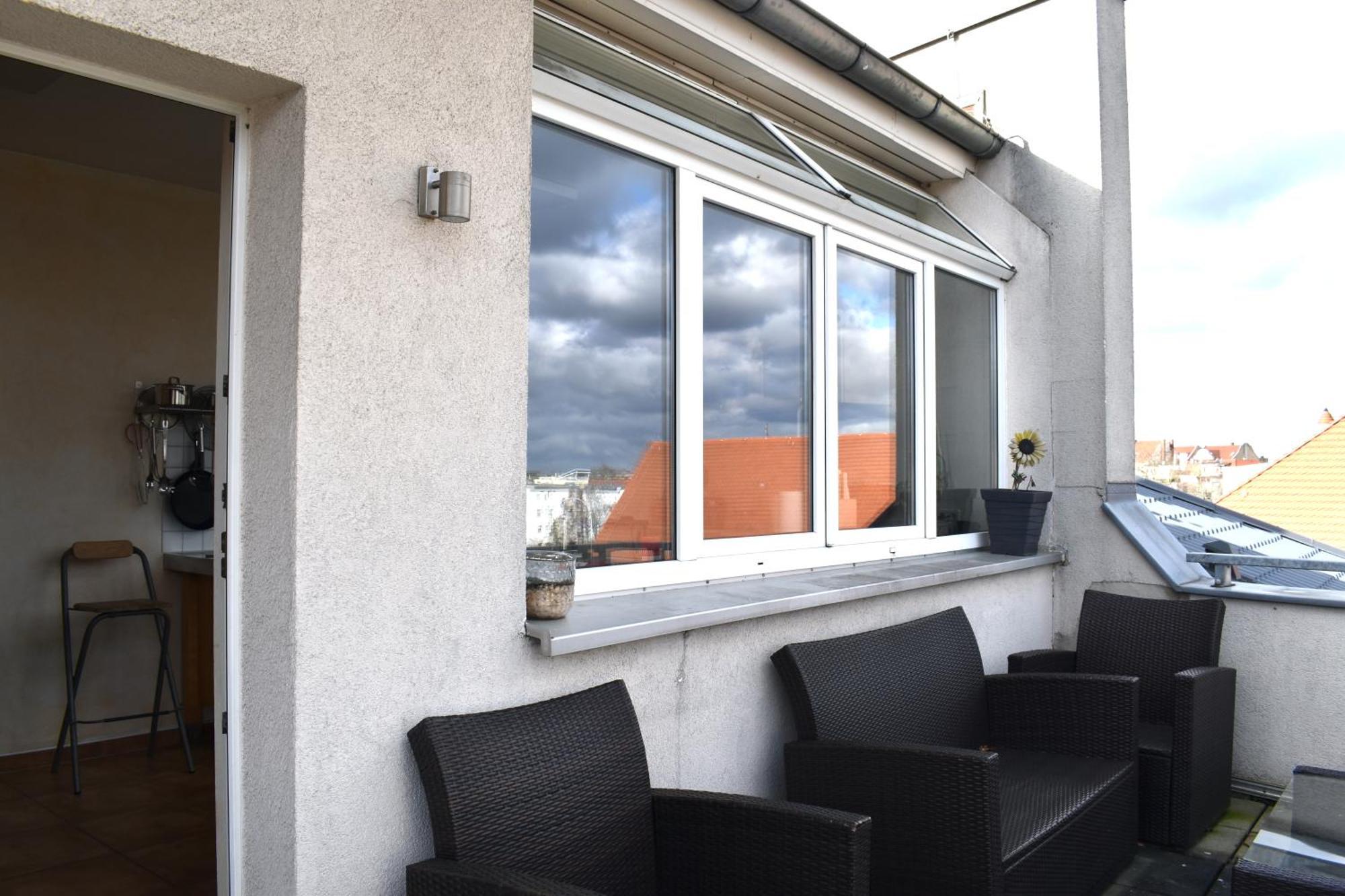 City-Dach-Apartment Mit Loggia - Balkon - Kamin Chociebuż Zewnętrze zdjęcie